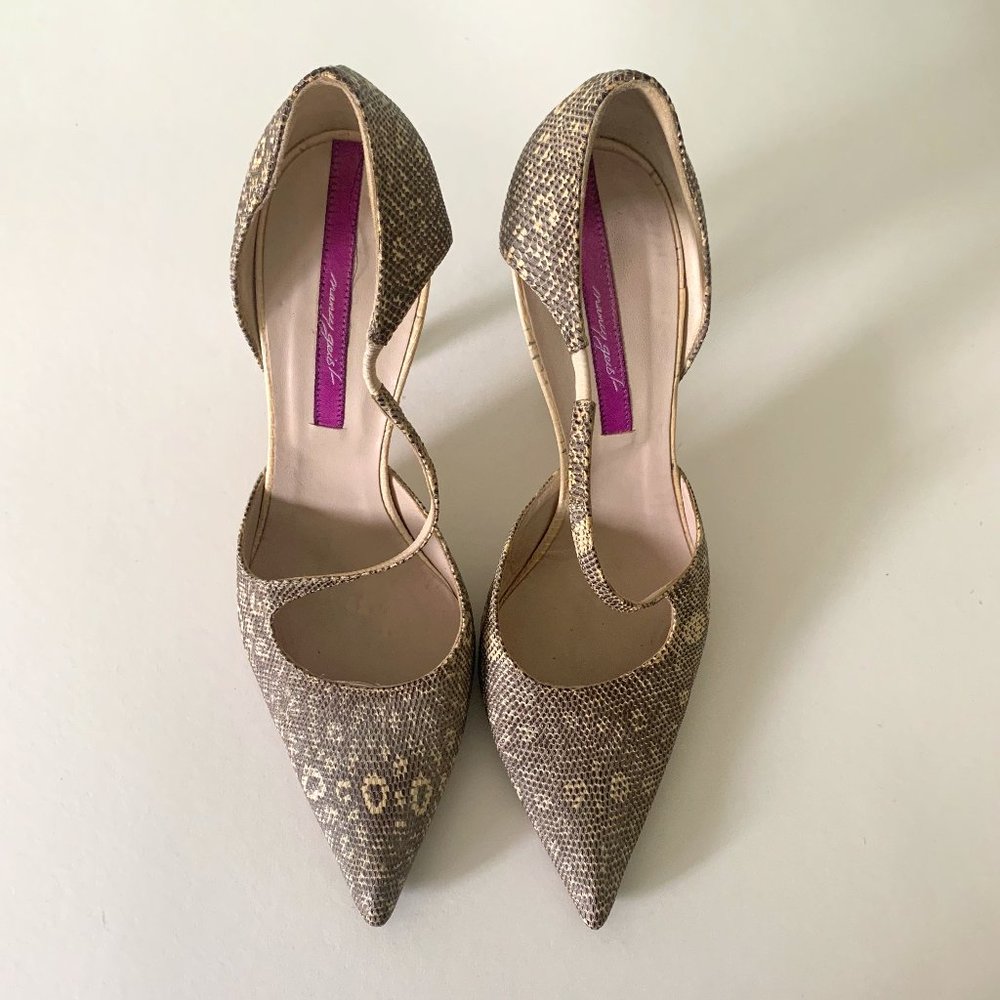 Nancy Geist Reptile Print D'Orsay Heels Size 39/US 8.5